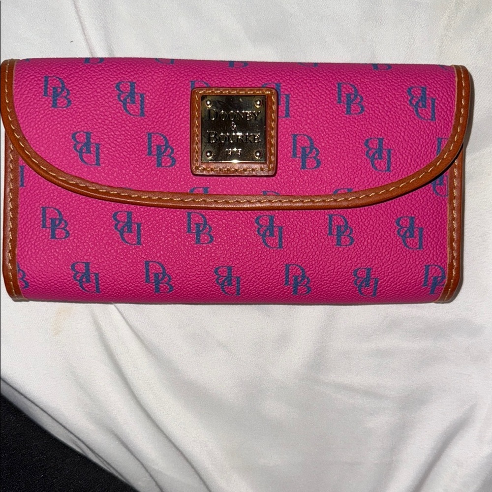 Dooney & Bourke Fuchsia and Brown Wallet